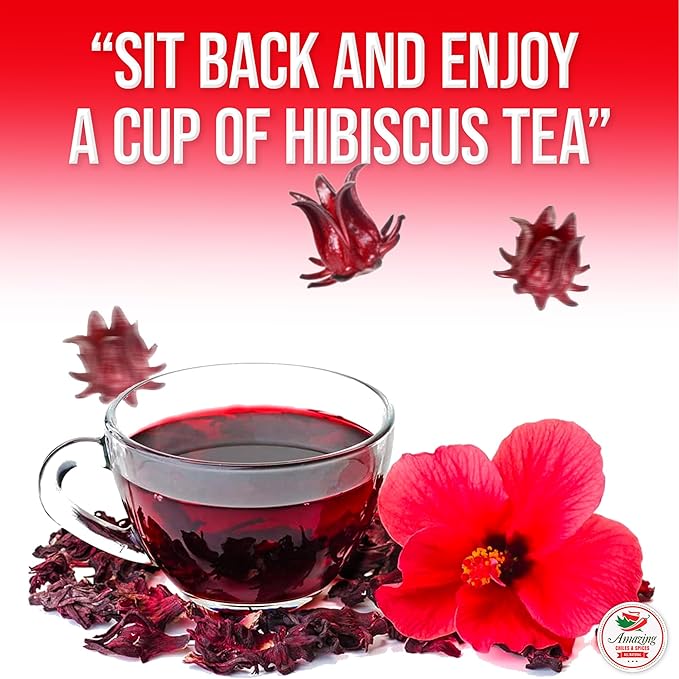 Hibiscus Flowers 1lb (16oz) – All Natural, Triple Cleaned - Whole Soft Flowers and Petals - Flor de Jamaica. Great for Hot or Iced Tea and Agua Fresca. By Amazing Chiles and Spices