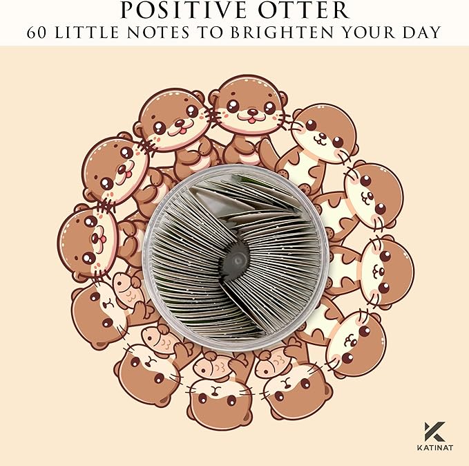 Positive Otter Gifts For Otter Lovers - Daily Affirmation Cards For Women Friend, Emotional Support Coworker Birthday Gift For Men, Mental Health Encouragement Inspirational Teen Girl Gifts