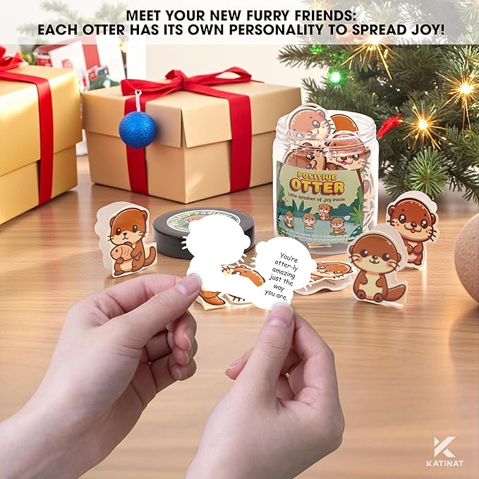 Positive Otter Gifts For Otter Lovers - Daily Affirmation Cards For Women Friend, Emotional Support Coworker Birthday Gift For Men, Mental Health Encouragement Inspirational Teen Girl Gifts