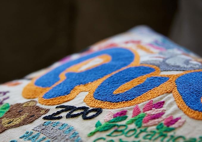 Catstudio Queens Embroidered Decorative Throw Pillow