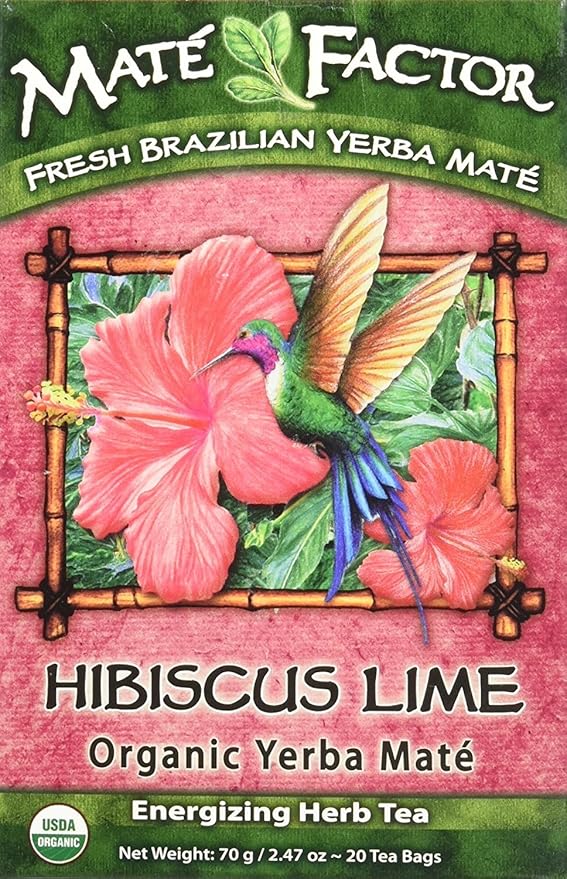 Hibiscus Lime Yerba Mate tea, 20 tea bags