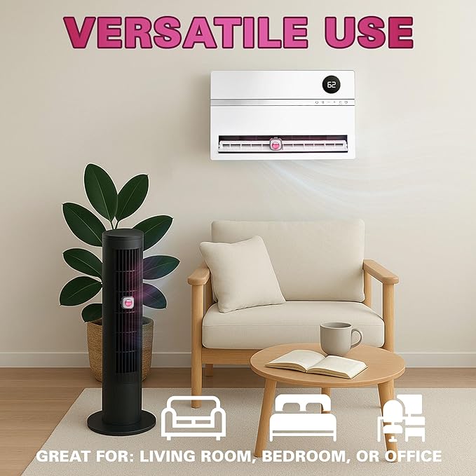 Air Jungles Honey Peach Scent Car Air Freshener Clip, 6 Vent Clips, 4ml Each, Long Lasting Air Freshener, Up to 180 Days Car Refresher Odor Eliminator