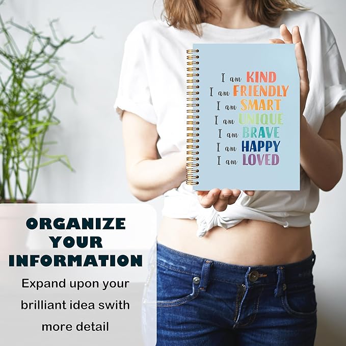 BearCake Notebook Journal, Blue Floral Notebook for Women,Journal for Women, Aesthetic Office Supplies Hardcover Spiral Notebook 5.5x8.3 634