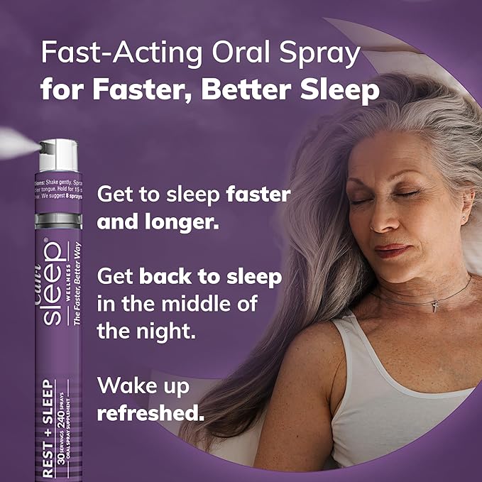 Fast-Acting Sleep Spray with Melatonin, GABA & 5-HTP - Natural Oral Sleep Aid to Fall Asleep Quickly & Wake Refreshed - Can-i Sleep Aid for Adults - 30 Servings