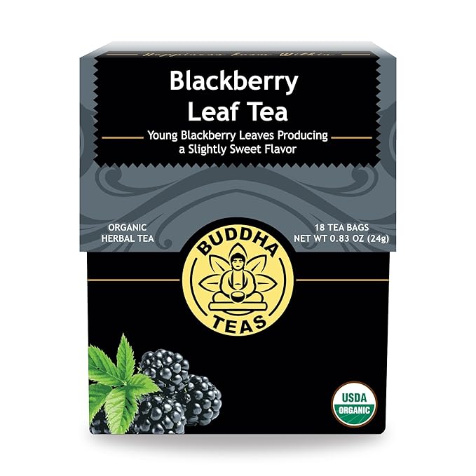 Buddha Teas Organic Blackberry Leaf Tea - OU Kosher, USDA Organic, CCOF, 18 Bleach-Free Tea Bag