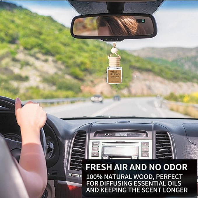 2Pack VANILLA CHOCOLATE Scented Automotive Air Freshener Set, Car Accessories Decoration Hanging Scented Car Diffuser for Men Women
