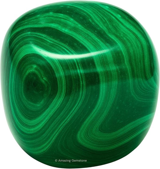 Amazing Gemstone Malachite Crystals&Healing Stones Tumbled - 1 oz Malachite Stone Gem Stones, Healing Stones for Energy Balance, Stress Relief - Premium Polished Gems Rocks for Meditation&Wellness