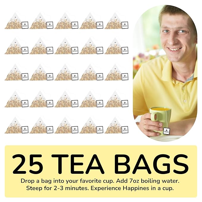 BREWIX, Dandelion Root Detox Tea (25 Pyramid Tea Bags) Caffeine-Free Herbal Blend with Ginger, Tulsi & Turmeric | Supports Liver Health & Gentle Cleanse | Natural & Refreshing | Direct from Source