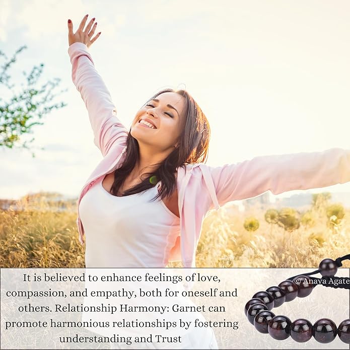 Energy Protection Crystal Handmade Adjustable Bead Bracelet Perfect for Men, Women’s Gift - Gemstone Healing Stretch Bracelet Pulsera Para Hombre Mujer Stocking Stuffer