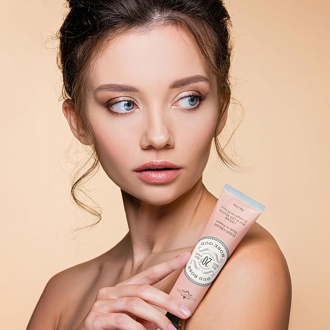 La Chatelaine Shea Butter Hand Cream, Made in France, Natural and Organic Ingredients, 70ml / 2.3 oz, Gift Tin, Oud Rose