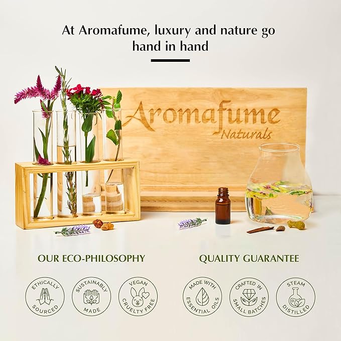 Aromafume Sandalwood Room, Linen & Pillow Spray 100ml/3.38 fl oz | with Pure Sandalwood Essential Oil | Aromatherapy Spray for Relaxation, Sleep & Stress Relief | Mist for Bedding, Fabrics