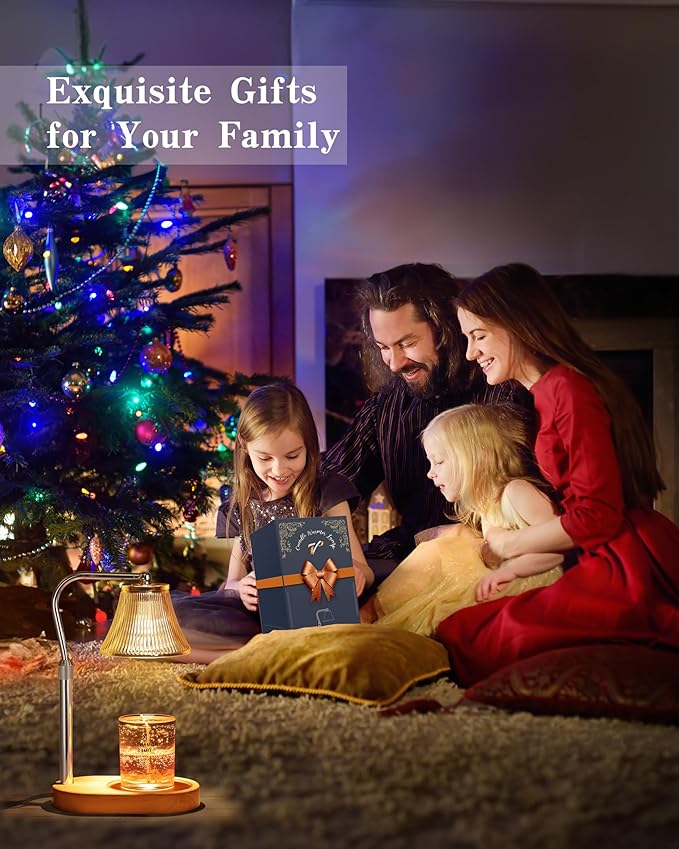 Candle Warmer Lamp, Candle Lamp Warmer with Timer & Dimmer, Adjustable Height, with 2 Bulbs, House Warming Home Bedroom Decor Birthday Gifts for Women Mom