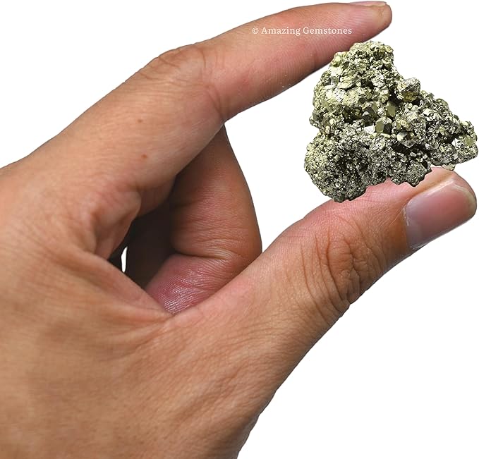 Amazing Gemstone 2 Pieces Pyrite Raw Crystals and Healing Stones, Natural Rocks for Tumbling and DIY Raw Stones and Crystals