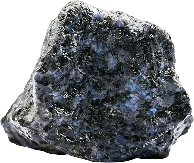 Amazing Gemstone 2 Pieces Indigo Gabbro Raw Crystals and Healing Stones, Natural Rocks for Tumbling and DIY Raw Stones and Crystals