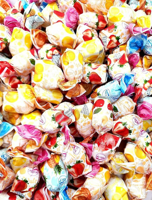 Fruit Filled Hard Candy Individually Wrapped - 2 lb Delicious Assorted Variety Pack for Snacking & Sharing - Bag of Candy for Mima's Summer Mega Sale & Valentines Day