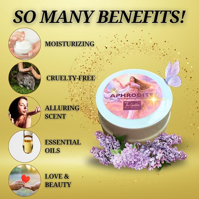 Aphrodite Body Butter – Whipped Shea Blend for Love, Beauty & Sensuality – Handmade Spiritual Moisturizer for Self-Love & Goddess Energy