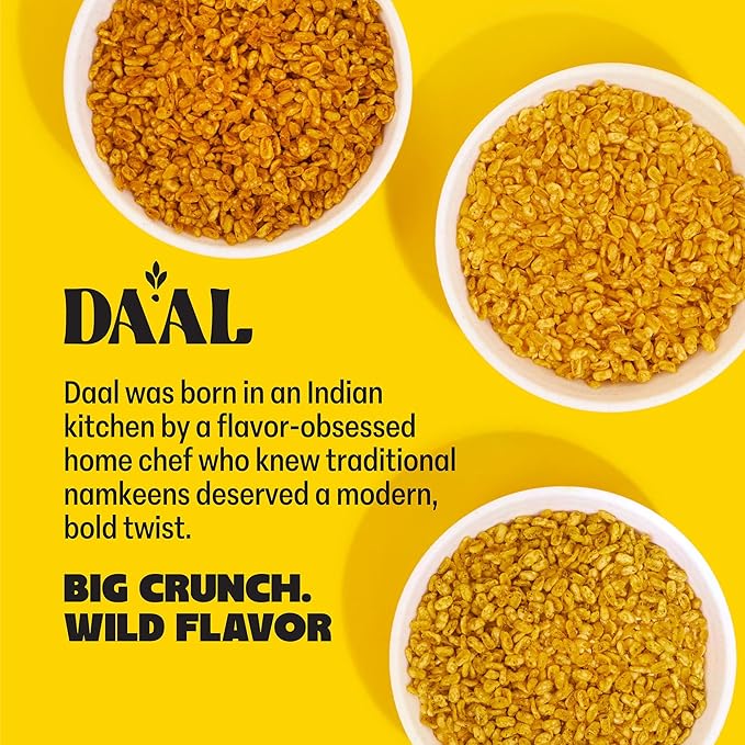 Daal By Keen Crunchy Mung Bean Snacks – Variety Pack - Plant-Based Protein, High Fiber, Gluten Free & Nut-Free – Mix into Salads or Enjoy as an On-the-Go Snack - 1 Resealable Pack, 4.76 oz