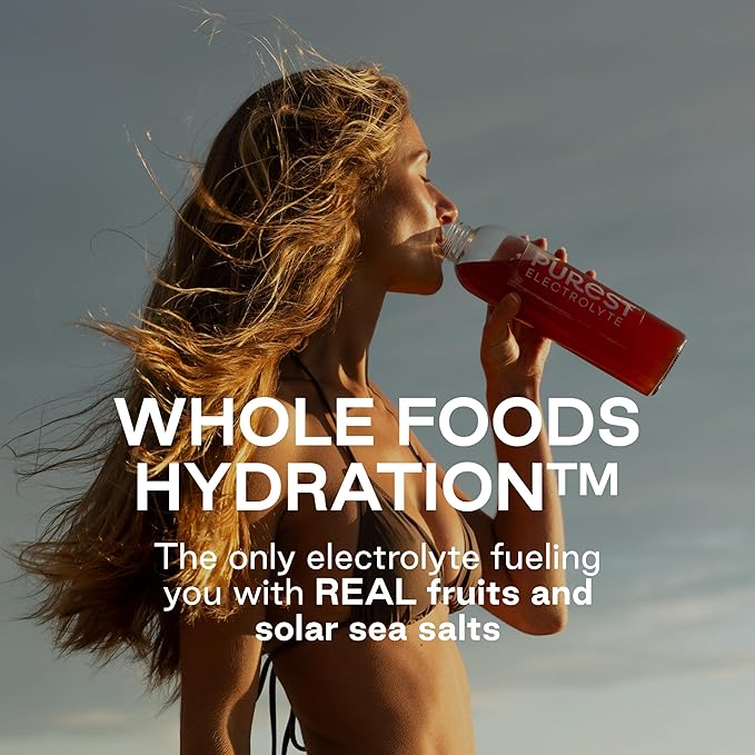 Know Brainer Purest Electrolyte Hibiscus Lime Powder Packets – Whole Food Hydration - Organic Freeze-Dried Fruits and Solar Sea Salts for Ultimate Electrolyte Balance