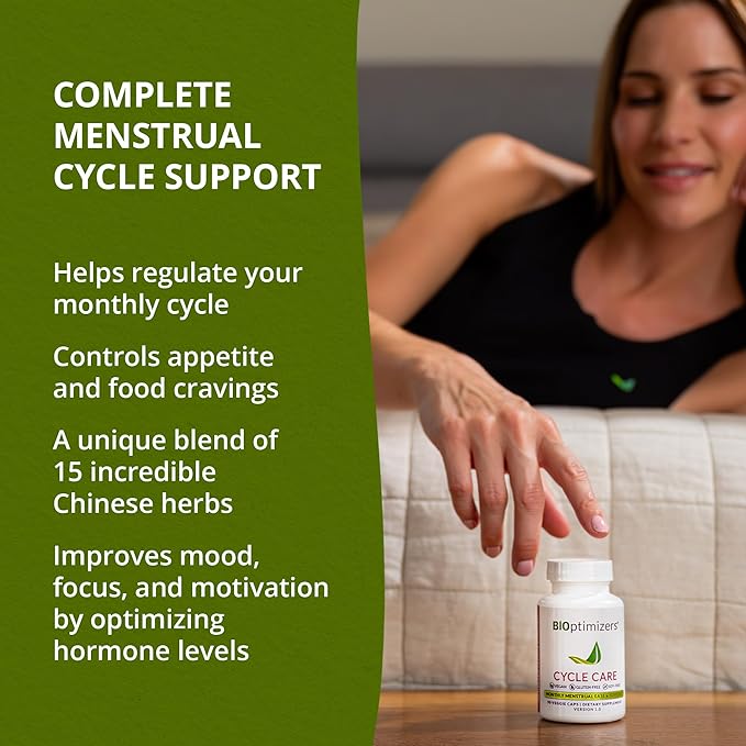 BIOptimizers - Cycle Support - Period Support Supplement for Women - Bloating and Cramping Menstrual Relief - 45 Capsules