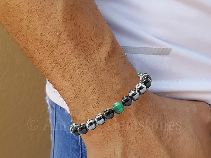 Natural Healing Crystal Bracelet for Women - Mens Bracelet Energy Balancing Gemstones Set - Adjustable Stone Bead Bracelet for Men and Women - Chakra Crystal Therapy Accessory, Meditation