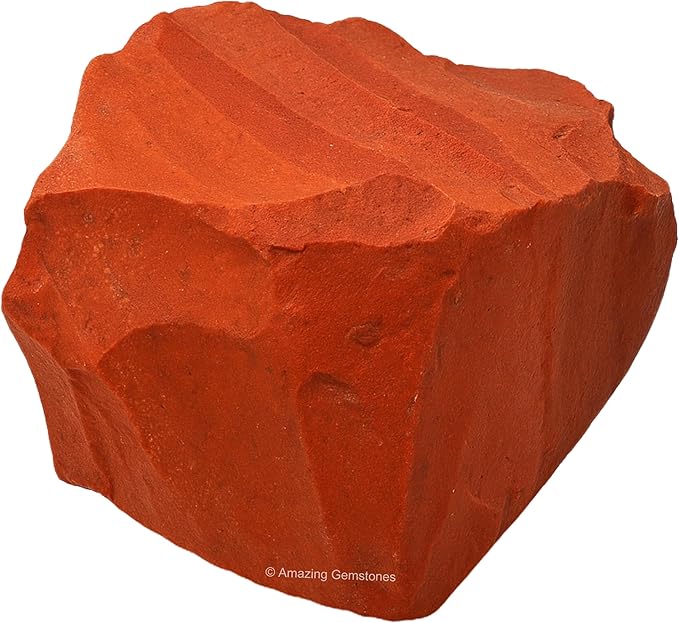 Amazing Gemstone Red Jasper Raw Crystals and Healing Stones, Natural Rocks for Tumbling and DIY Raw Stones and Crystals (5 Pieces)