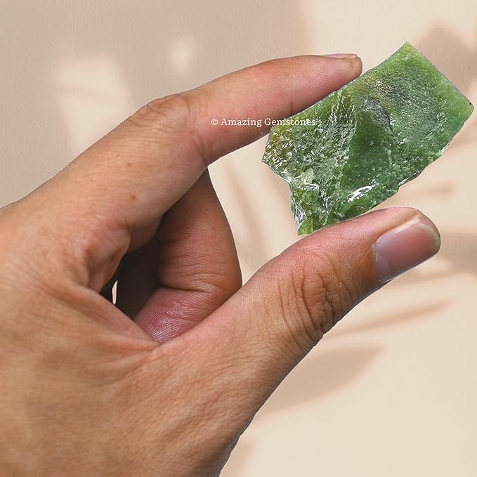 Amazing Gemstone Dark Green Aventurine Raw Crystals and Healing Stones, Natural Rocks for Tumbling - DIY Raw Stones and Crystals, 2 Pieces