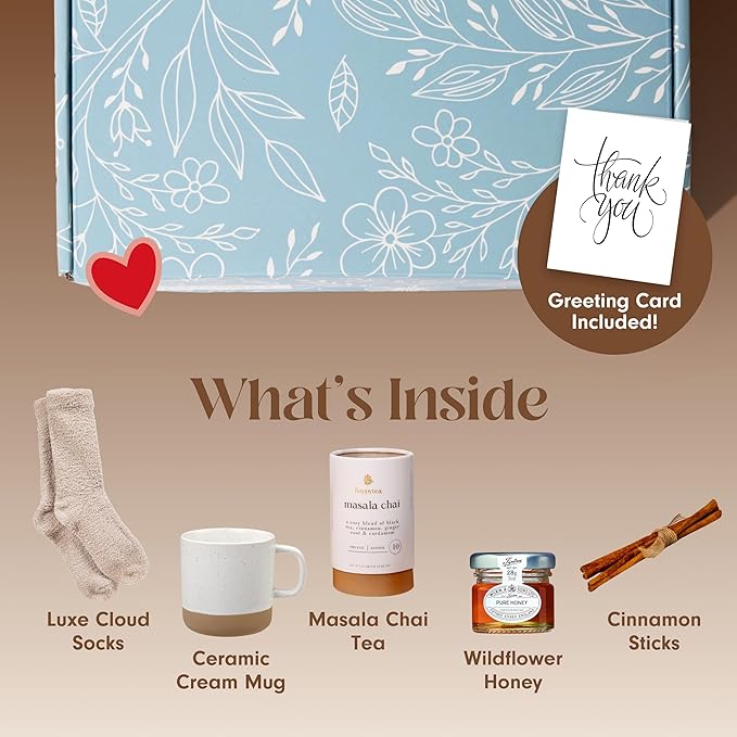 Unboxme Thank You Gift Basket For Women. Show Your Appreciation with the Warm + Cozy Care Spa Box. A Thoughtful Self Care Gift for Clients, Coworkers, Friends and Employees.