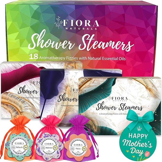 Shower Bombs Aromatherapy - Shower Steamers Vapor Tablets with Natural Essential Oils. Spa Shower, Shower Bath Bombs, Shower Melts for Women, Selfcare Gift for her, Birthday Gift for Women