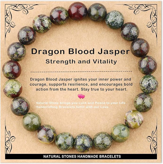 AD Beads 4mm6mm8mm10mm Handmade Bracelet - Natural Gemstone for Peace and Tranquility - Meditation, Yoga, Healing and Energy Gift for Unisex