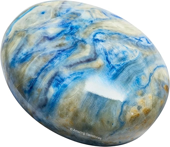 Amazing Gemstone Scheelite Crystals and Healing Stones - Large Palm Stone Crystals Piedra - Crystal for Good Luck, Balanced Positive Energy, Meditation - Unique Stocking Stuffers, Gifts for Women, Men