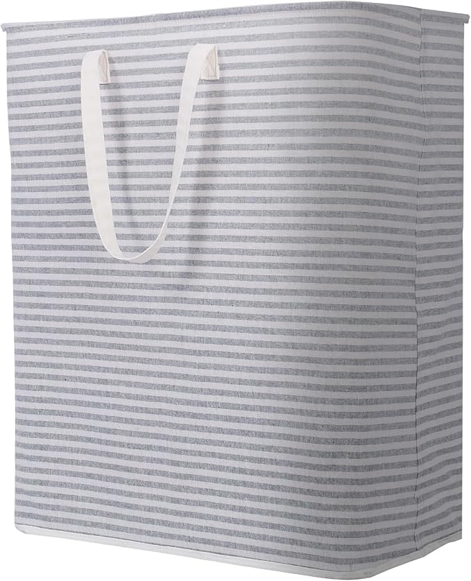 Lifewit Laundry Hamper Large Collapsible Laundry Basket, Freestanding Waterproof Clothes Hamper Storage with Easy Carry Handles for Clothes in Bedroom Bathroom College Dorm for Adults, Grey, 125L