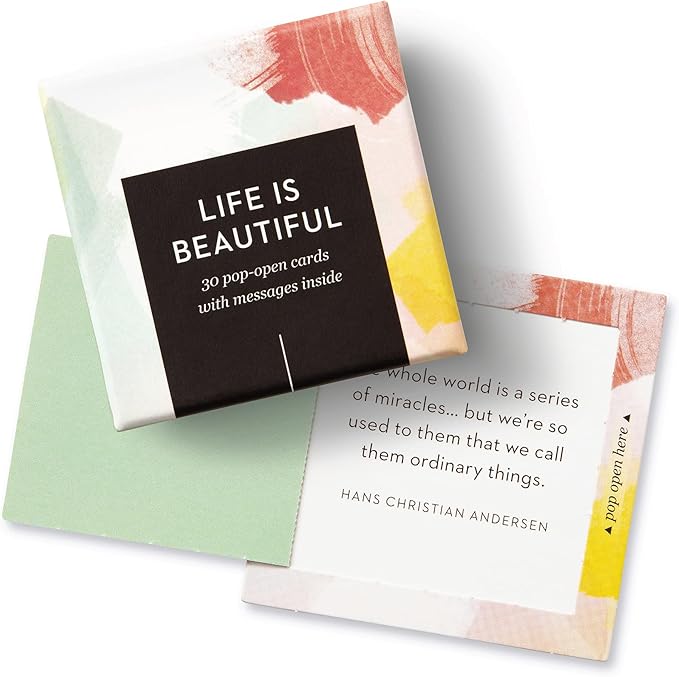 Compendium ThoughtFulls Pop-Open Cards — 4-Pack of You're Awesome, You Matter, Be Strong, Life Is Beautiful — 120 Pop-Open Cards, Each with a Different Message Inside