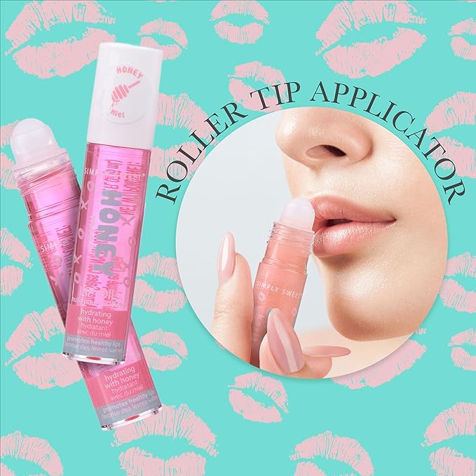 EXPRESSIONS 7pc Lip Oil Collection - High Shine Lip Glow w/Essential Oils, Hydrating Roll On Lip Oils Infused w/Essential Oils - Rollerball Lip Oils, Vitamin Enriched Lip Glow Oil Set