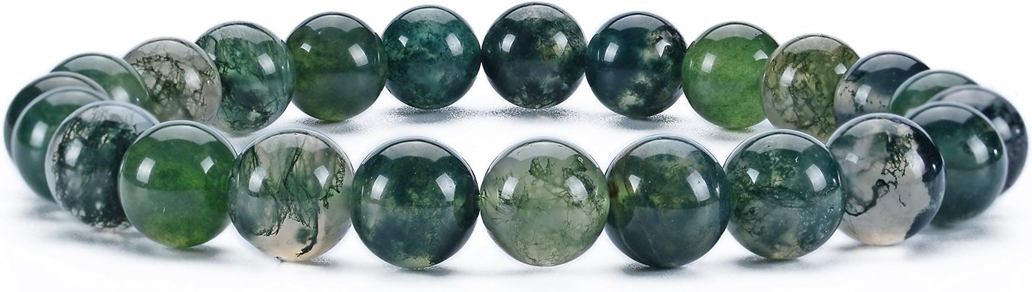 Cherry Tree Collection - Small, Medium, Large Sizes - Gemstone Beaded Bracelets For Women and Men - 8mm Round Beads