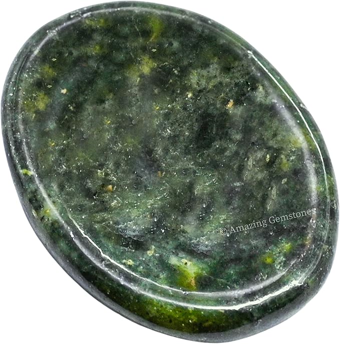 Amazing Gemstone Green Jade Worry Stone Crystals and Healing Stones - Worry Stones for Stress Relief Gifts - Piedra Crystal Fidget for Meditation - Unique Stocking Stuffers and Birthday Gifts