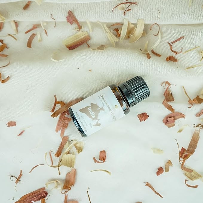 Cedarwood Essential Oil (Himalayan) - Direct from Hindustan Mint & Agro in India - Essential Oil for Diffusers and Aromatherapy | Pure Therapeutic Grade (15ml)