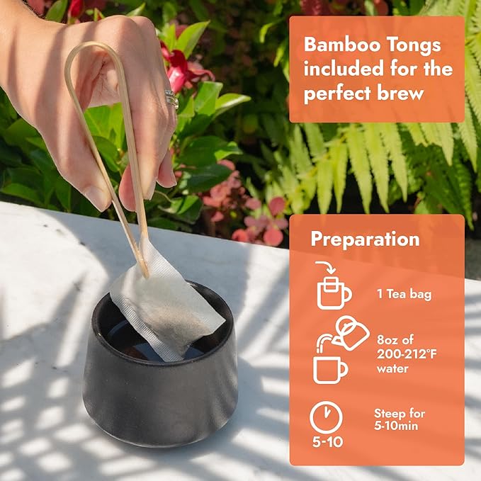 Vital Bloom 120 Tea Bags Ginger Turmeric Cinnamon Tea Bags, Supports Immune Health, Aids Digestion, 100% Natural Ingredients Blended Herbal Tea, Hot or Iced, Eco-Friendly Package, 120 Count