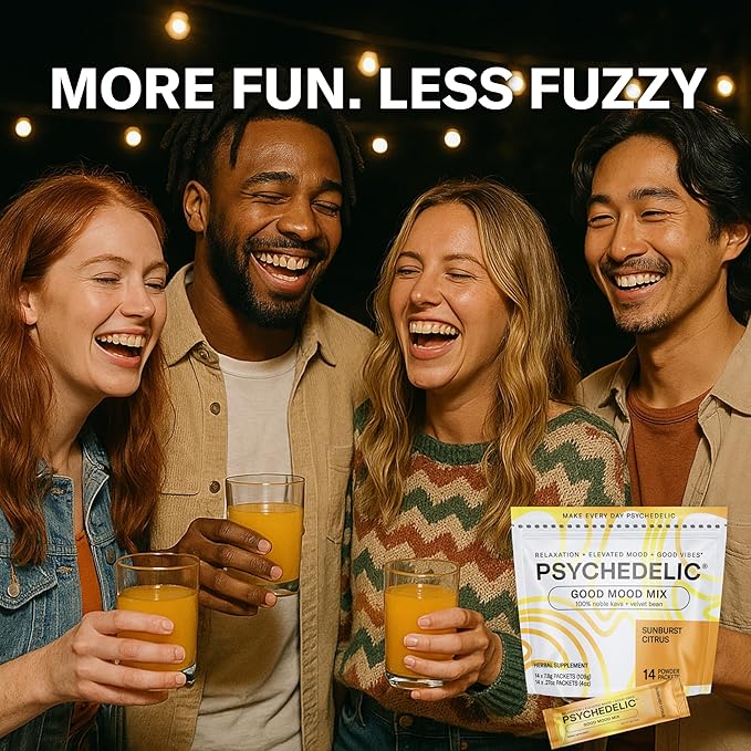 Calming Kava Drink Mix - Kava kava flavored drink mix - Easy Open Single-Serving - Flavored Kava - Mucuna Pruriens - Stevia - Adaptogen Mocktails - 14 Sticks - Sunburst Citrus