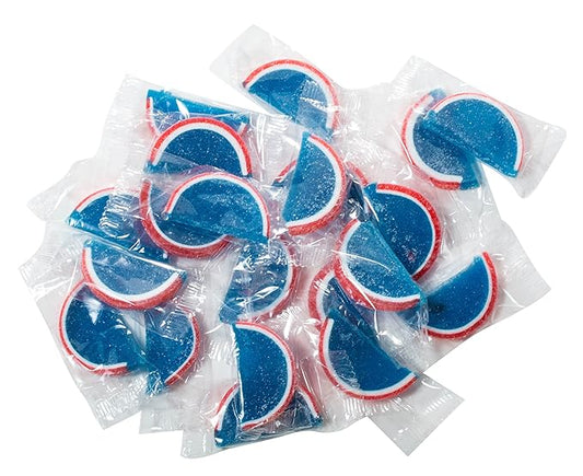 Boston Fruit Slice Individually Wrapped Gourmet Gummy Candy 1lb Box (Blue Raspberry)