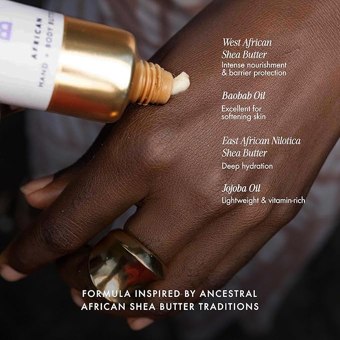 54 Thrones African Beauty Shea Butter, Intensive Dry Skin Support, Moisturizing Body Butter for Women, Moisturizing Body Balm and Cream, Egyptian Lavender + Moroccan Mint