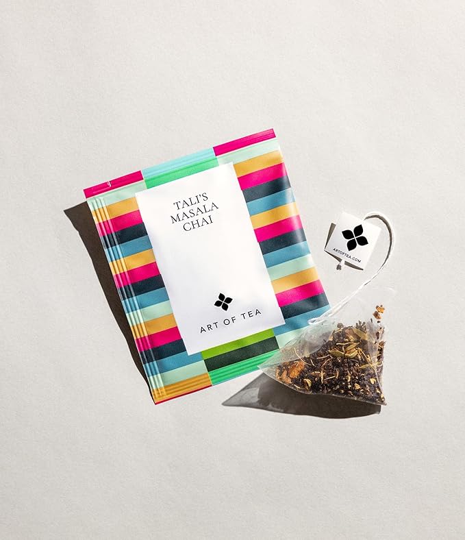 Art of Tea | Talis Masala Chai | 50 Eco Friendly Pyramid Chai Tea Bags Sachet