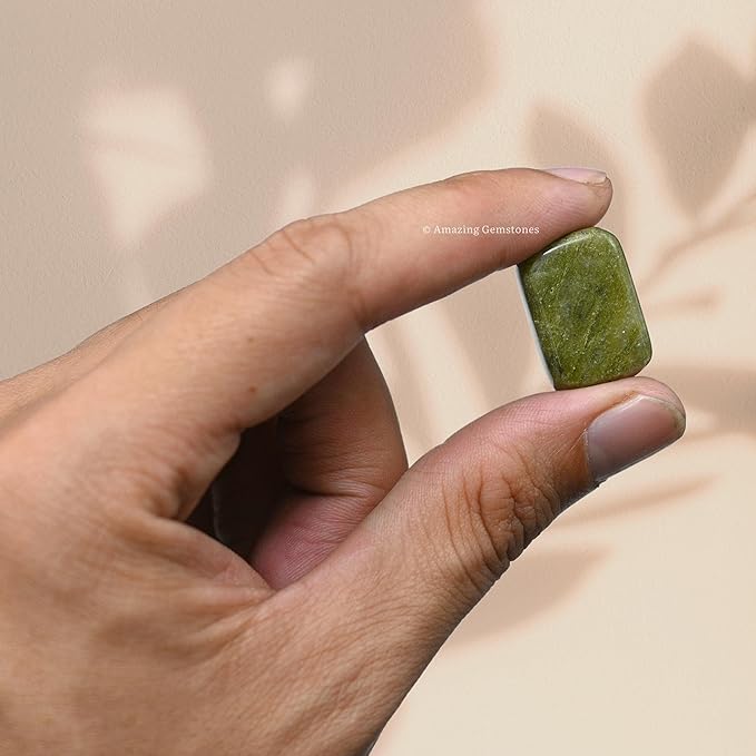 Amazing Gemstone Vesuvianite Crystals and Healing Stones Tumbled - 1000+ Carats Vesuvianite Stone, Natural Healing Stones for Energy Balance, Stress Relief - Polished Gems Rocks