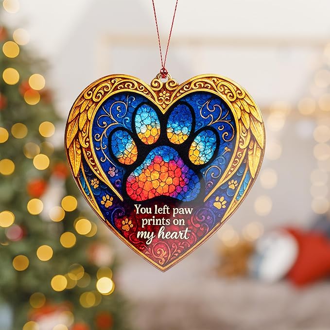 Dog Memorial Ornament – Always by My Side Keepsake | Pet Loss Gift for Dog Lovers – Christmas Sympathy Ornament – Pet Remembrance Christmas Tree Hanging Decoration
