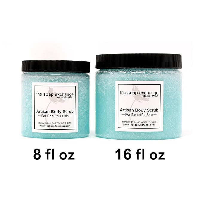 The Soap Exchange Sugar Body Scrub - Urban Scent - Hand Crafted 16 fl oz / 480 ml Natural Artisan Skin Care, Shea Butter, Exfoliate, Moisturize, & Protect. Made in the USA.