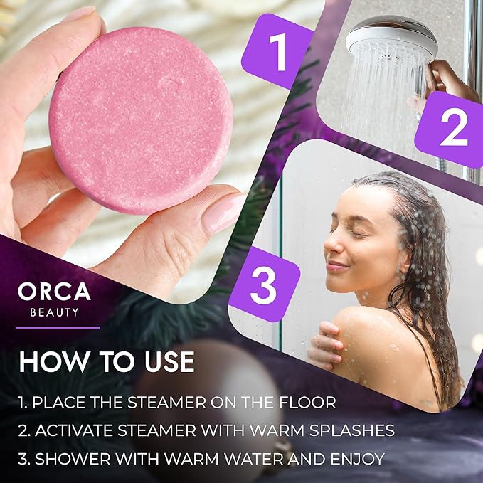 8-Pcs Shower Steamers Aromatherapy & Scented Candle - Birthday Self Care Relaxation Gifts for Women, Pampering Shower Bombs Aromatherapy, Spa Day Essentials, Christmas Purple Gift Bundle