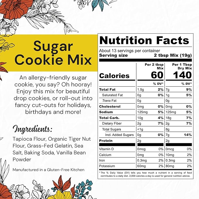 eat G.A.N.G.S.T.E.R. Sugar Cookie Mix | Gluten-Free, Grain-Free, Allergy-Friendly. Easy to Make, Great for those with Food Sensitivities, on Elimination Diets or the AIP and Paleo Diets