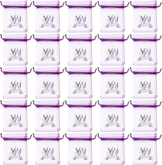 ABOOFAN 20pcs Drawstring Lavender Sachet Bags Pouches for Dried Lavender Fragrance Storage and Jewelry Organizing Versatile Empty Sachets for Home Use
