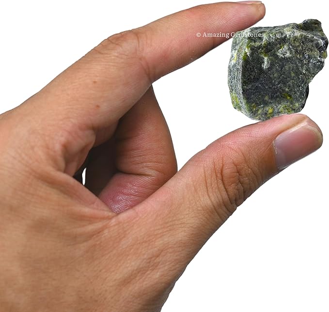 Amazing Gemstone Green Jade Raw Crystals and Healing Stones, Natural Rocks for Tumbling - DIY Raw Stones and Crystals, 2 Pieces