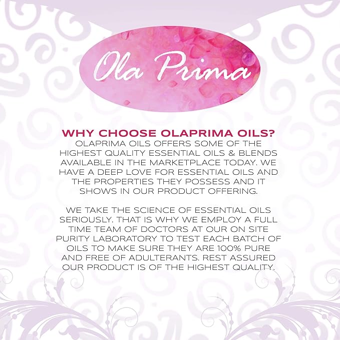 Ola Prima Lavender Essential Oil 8 Fluid Ounces - Aromatherapy