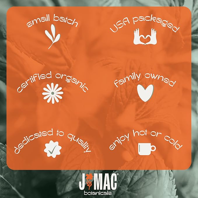 J Mac Botanicals, Organic St John's Wort (16 oz) Hypericum perforatum Loose Leaf Herbal Tea